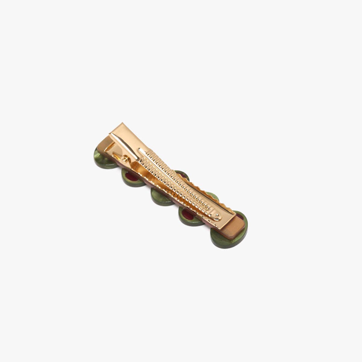 Winona Irene Green Olive Alligator Hair Clip - Lifestory