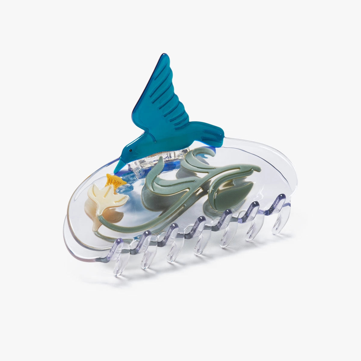 Winona Irene Narcissus & Hummingbird Acetate Hair Claw