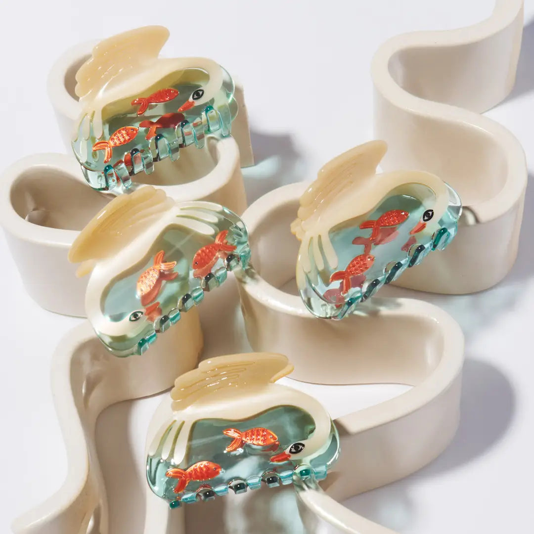 Winona Irene The Swan & Goldfish Acetate Hair Claw
