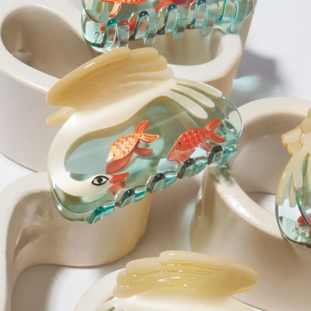 Winona Irene The Swan & Goldfish Acetate Hair Claw