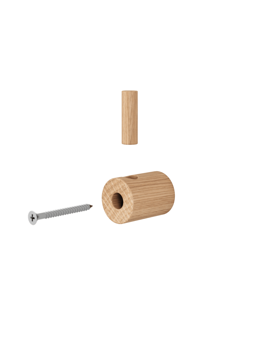 Moebe Wooden Wall Hook in Natural Oak
