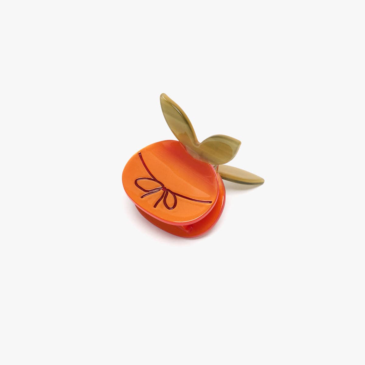 Winona Irene Mandarin Orange with Bow Acetate Hair Claw - Lifestory