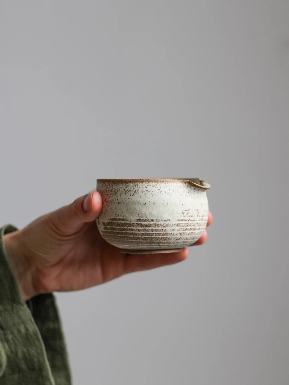 Small Pourer | Textured Dune Glaze | Hand Thrown Stoneware | by Aku Ceramics - Lifestory