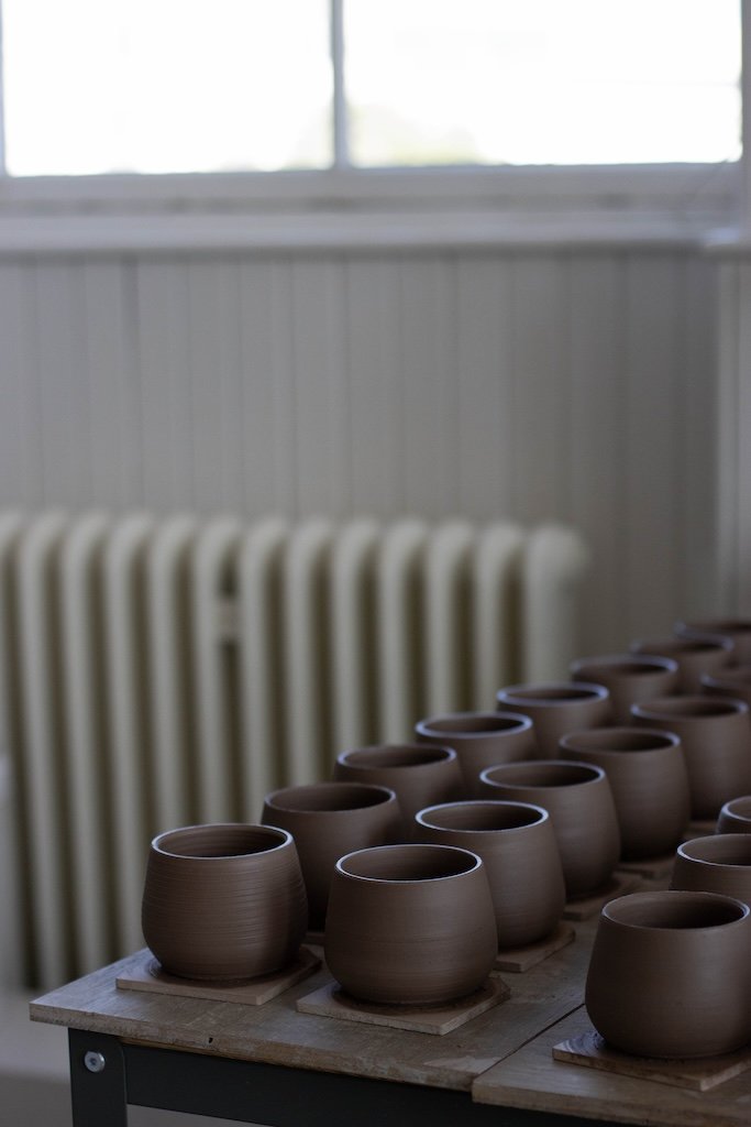 Latte Cup in Bark Glaze by Blanc Ceramics