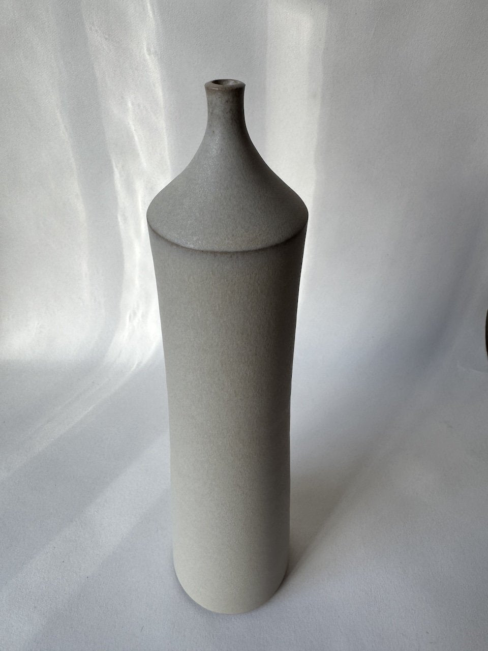 Large Ceramic Bottle No. 12 | Tapered Neck | Warm White | by Borja Moronta - Lifestory