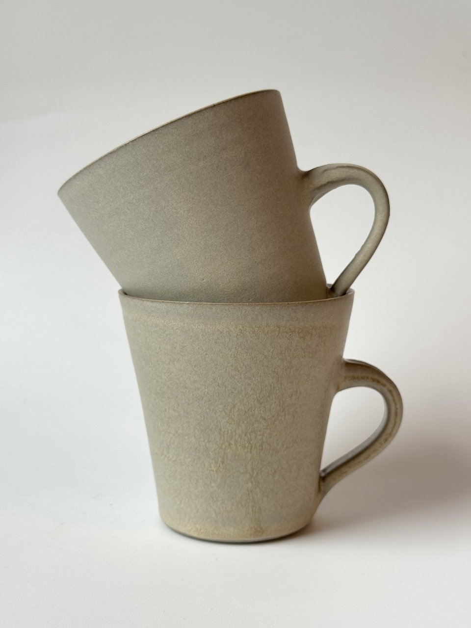 Large Flared Mug with Handle | Cloud White | by Borja Moronta