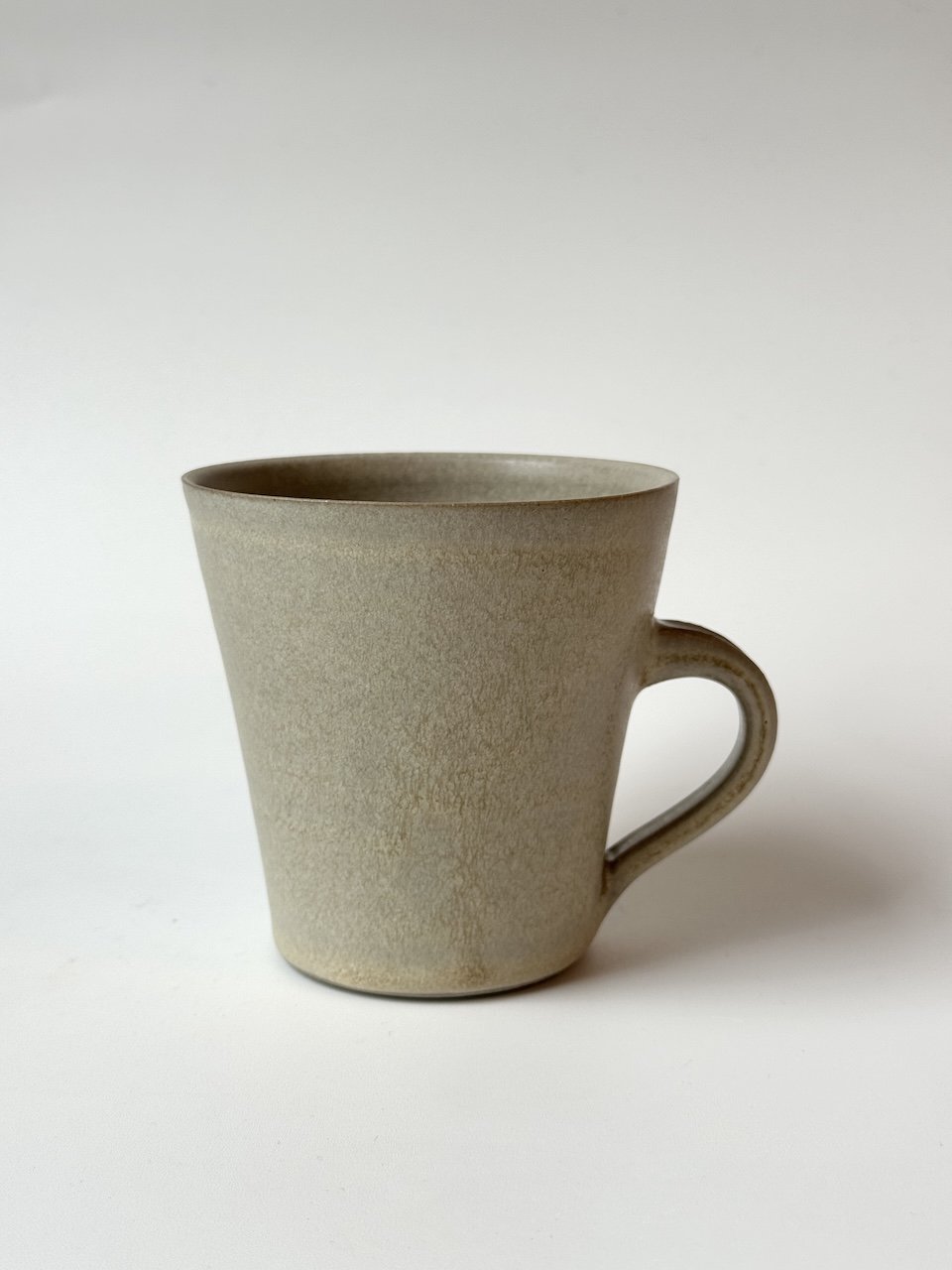 Large Flared Mug with Handle | Cloud White | by Borja Moronta
