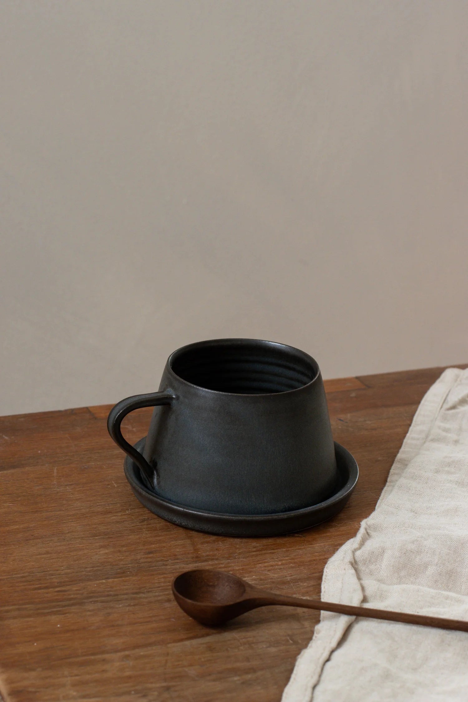 Tapered Cup & Saucer | Nightshade Blue | by Borja Moronta - Lifestory