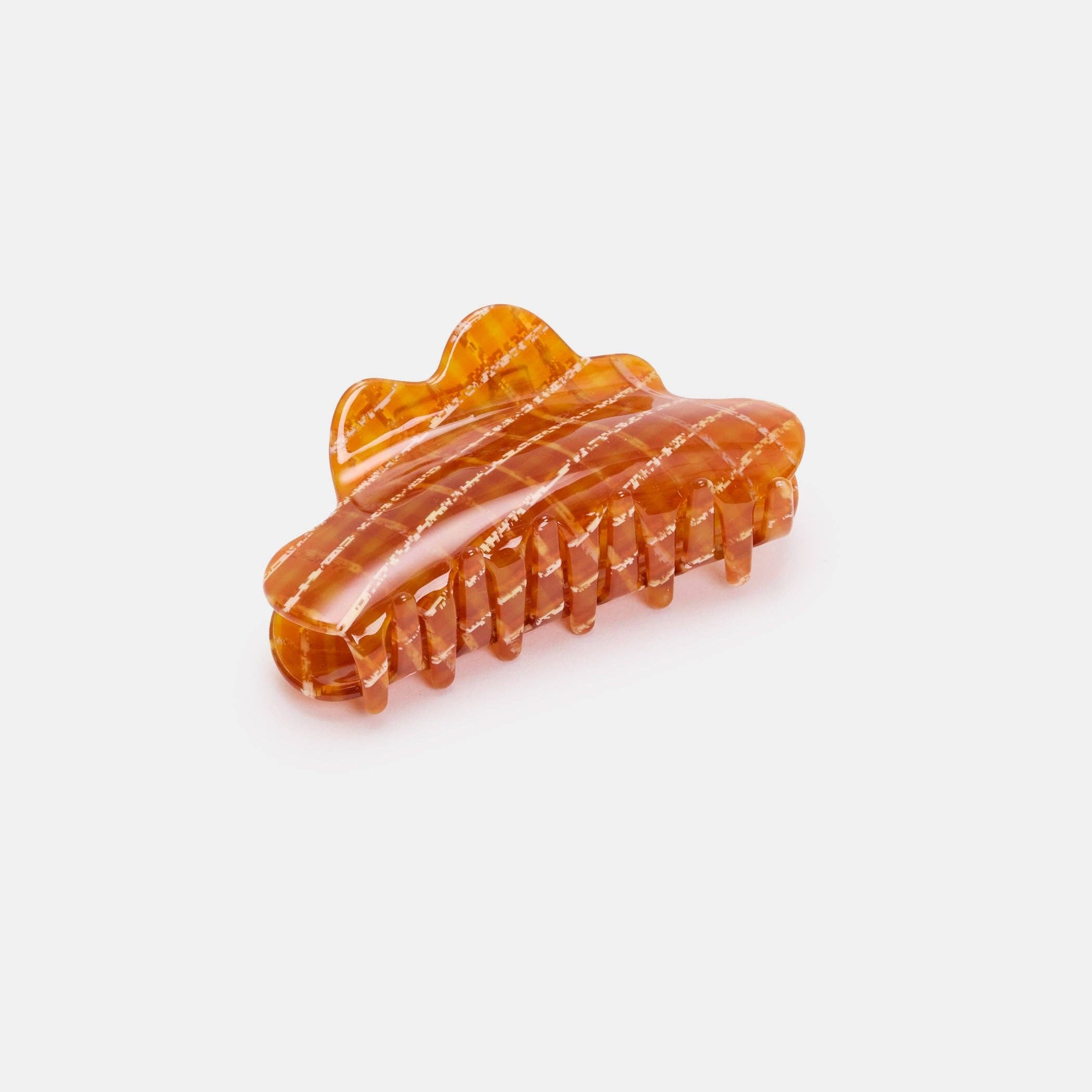 CHUNKS Baby Nimbus Hair Claw in Caramel Plaid
