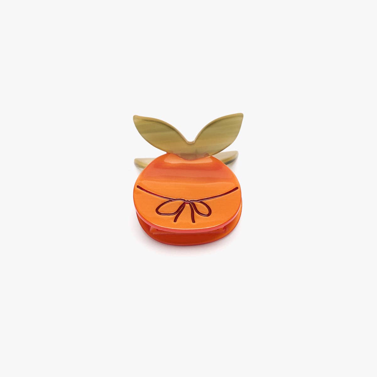 Winona Irene Mandarin Orange with Bow Acetate Hair Claw - Lifestory