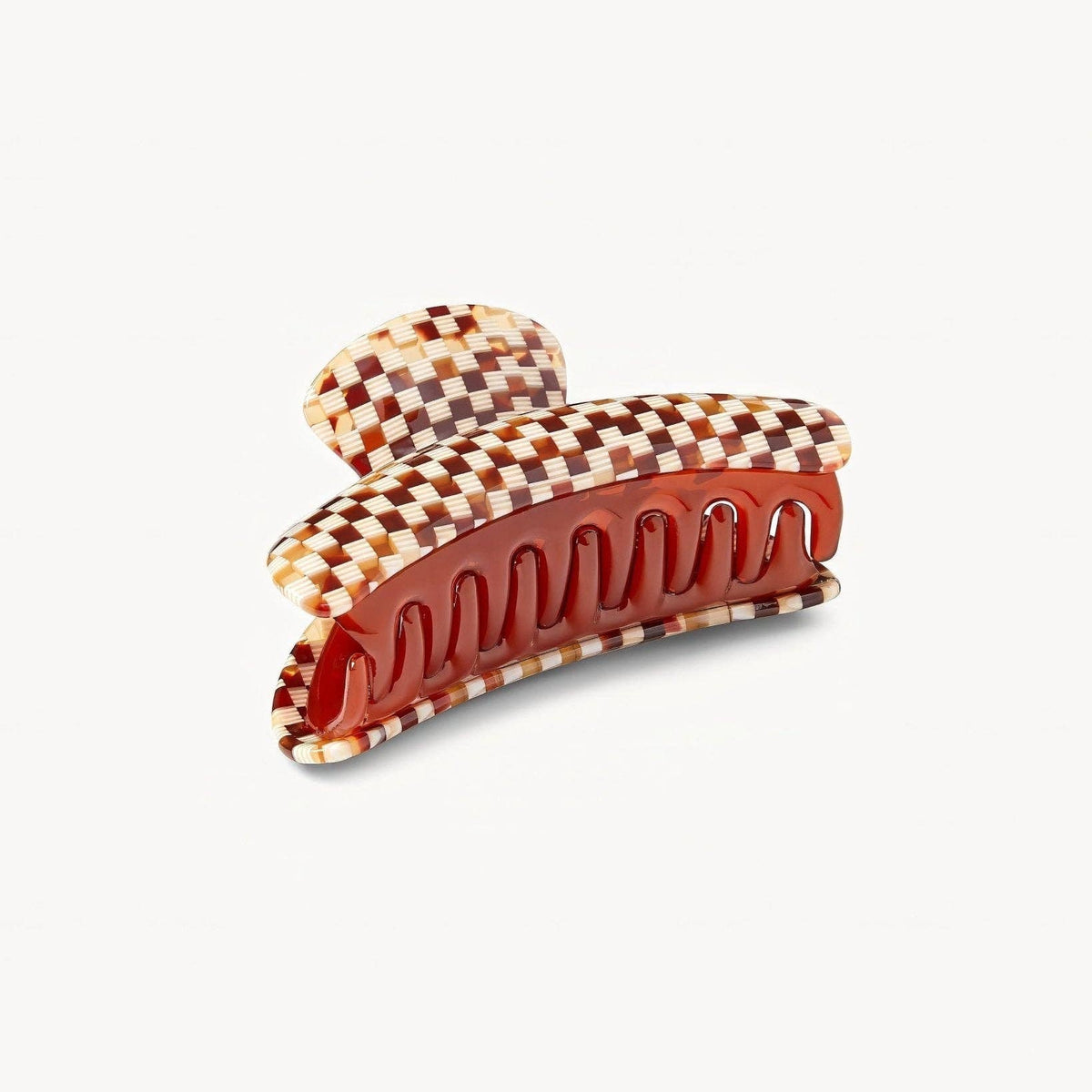 MACHETE Grande Heirloom Claw in Tortoise Checker Acetate - Lifestory
