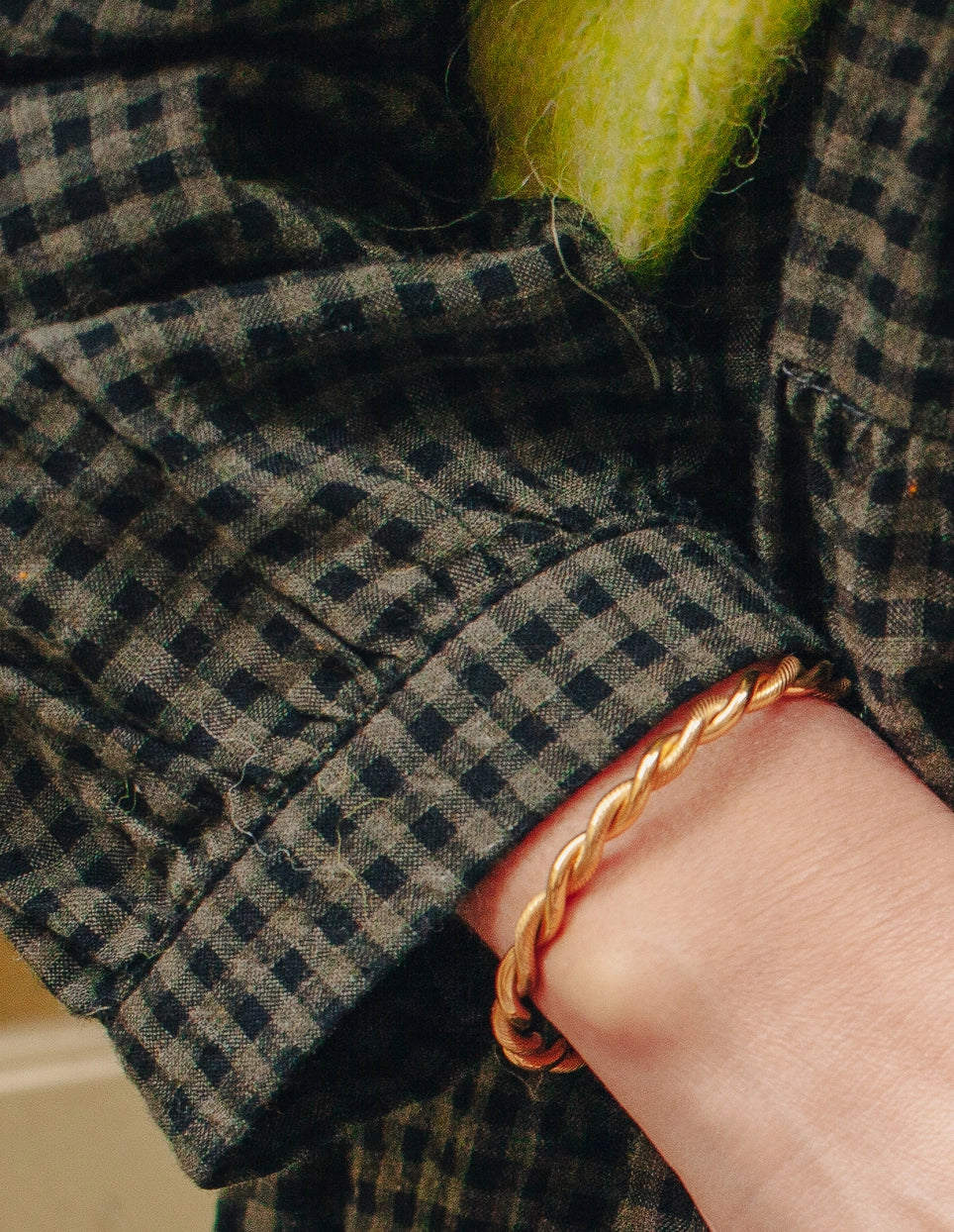 Twist Cuff Bangle - Water Resistant Gold Plating by Nordic Muse - Lifestory