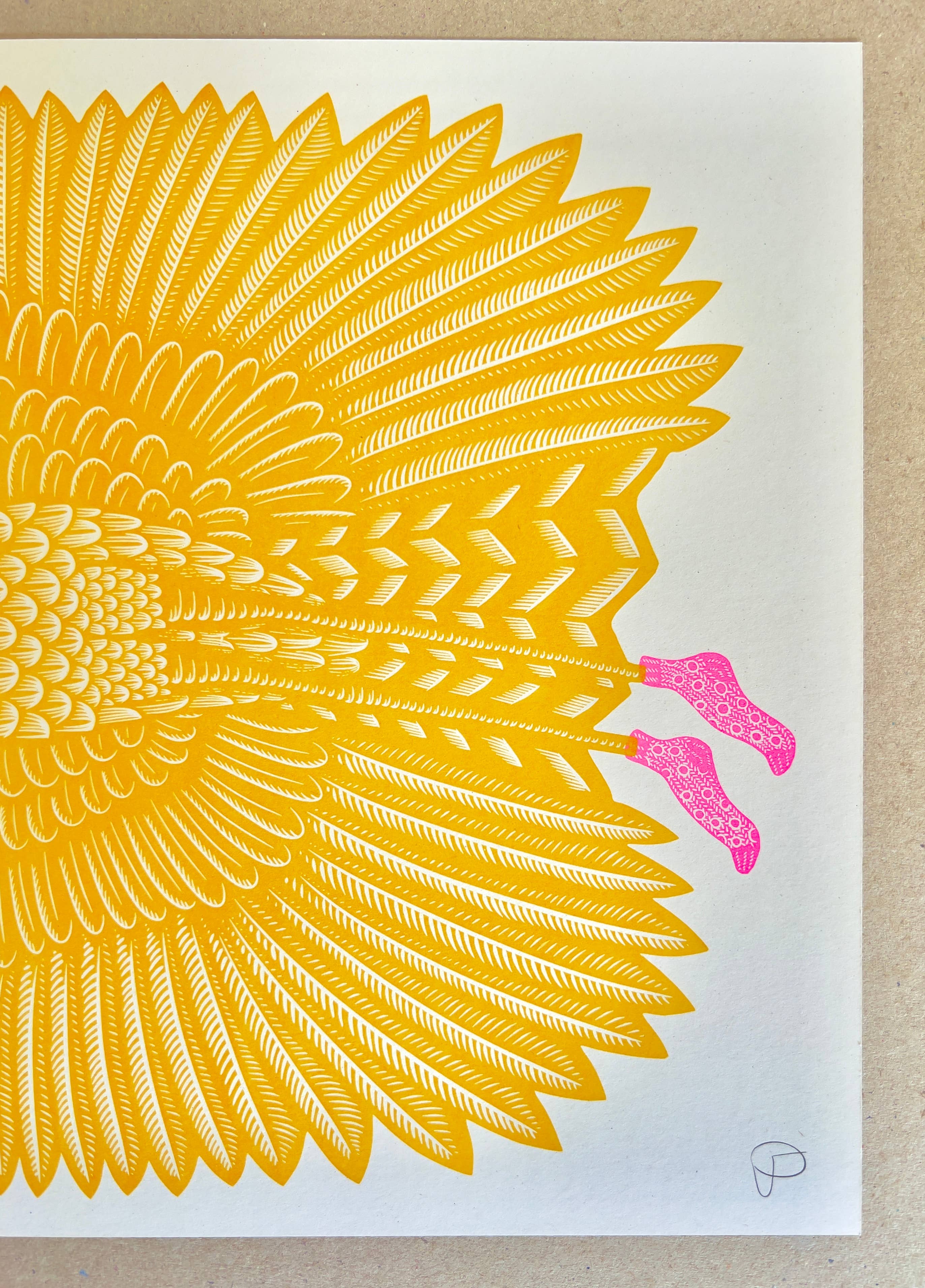 "Feelin' Fly" Unframed A3 Riso Print by Strangford - Lifestory