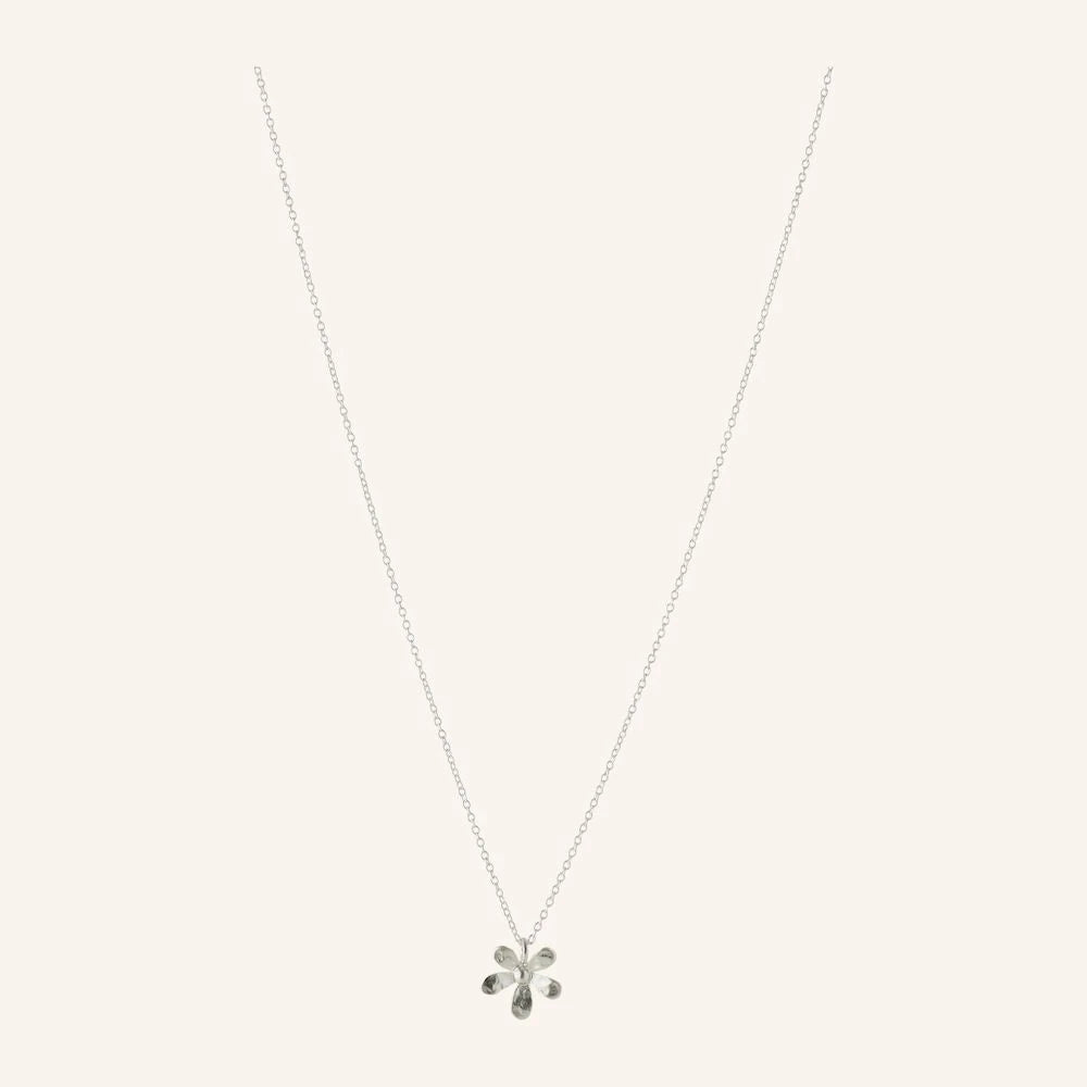 Wild Poppy Necklace in Silver  by Pernille Corydon | Lifestory
