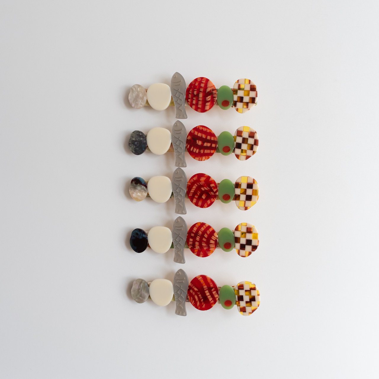 Winona Irene Hors D’oeuvre Appetiser Alligator Hair Clip - Lifestory