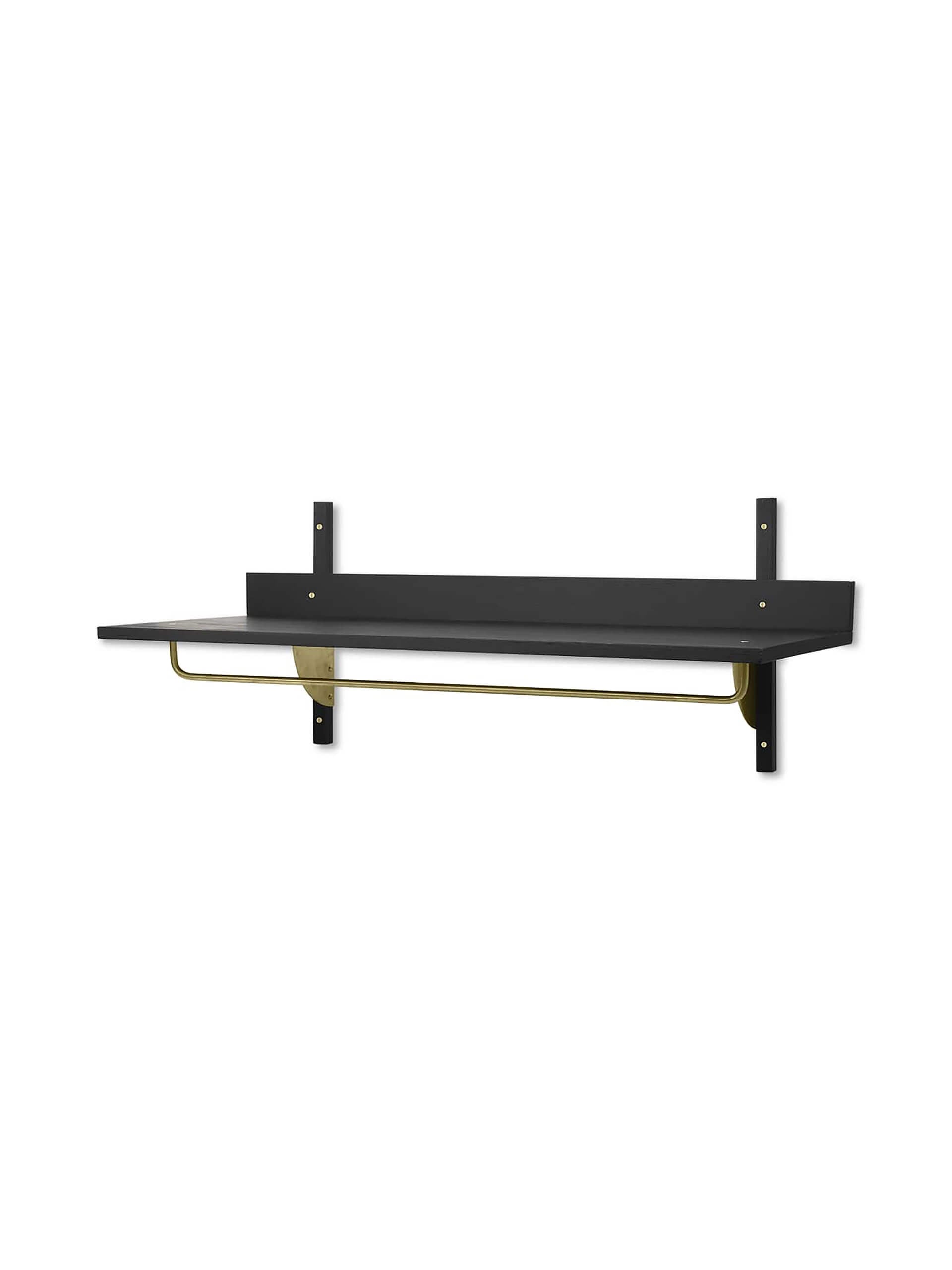 Sector Rack Shelf | Black Ash & Brass | by ferm Living - Lifestory - ferm LIVING