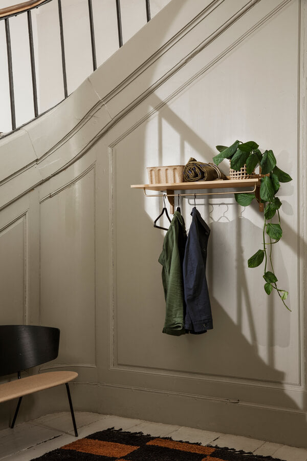 Sector Rack Shelf | Black Ash & Brass | by ferm Living - Lifestory - ferm LIVING