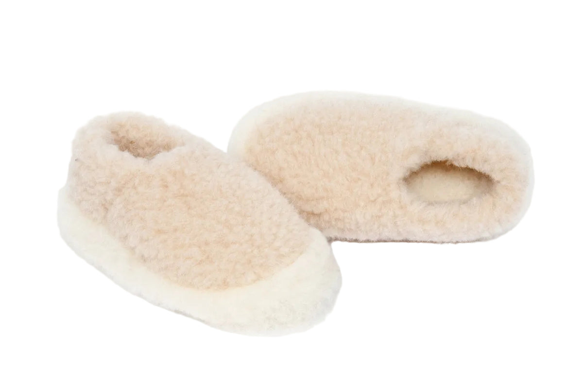 Unisex Siberian Slippers | Beige | 3 Sizes | Merino Wool | by Yoko Wool - Lifestory - Yoko Wool