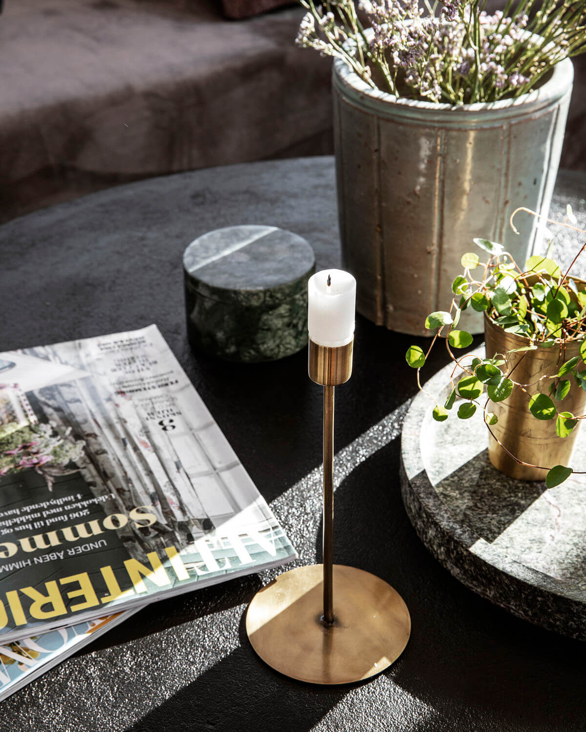 Candle Holder | Tall | Anit | Antique Brass | by House Doctor - Lifestory - House Doctor
