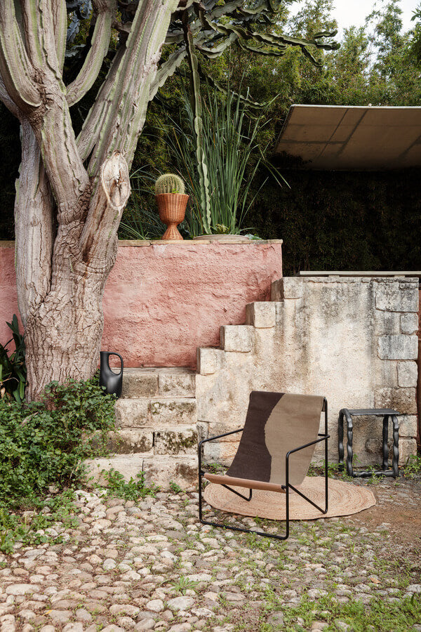 Desert Lounge Chair | Black Frame + Dune Fabric | by ferm Living - Lifestory - ferm Living