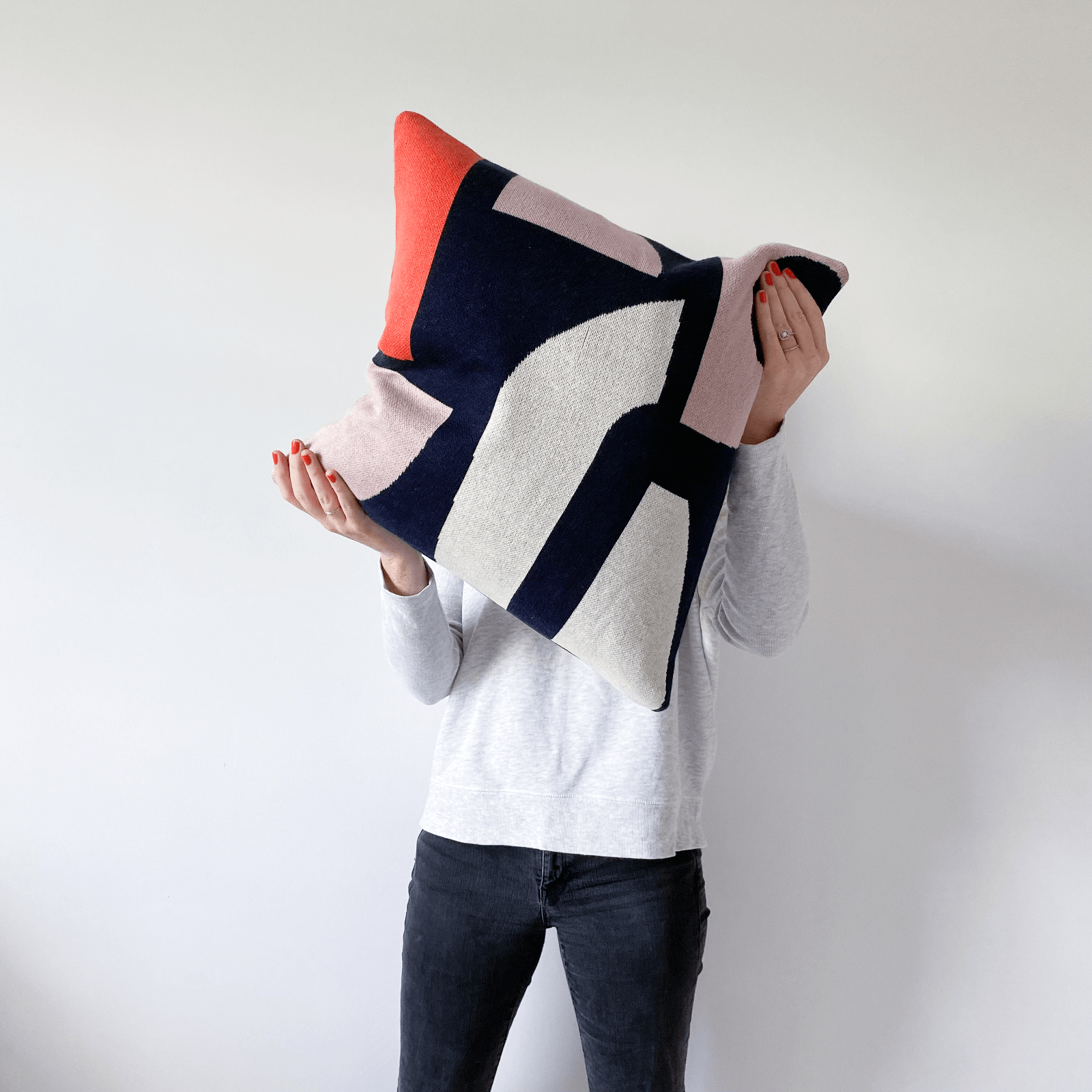 Bruten Cushion | Navy | Cotton & Duck Feather | by Sophie Home - Lifestory - Sophie Home