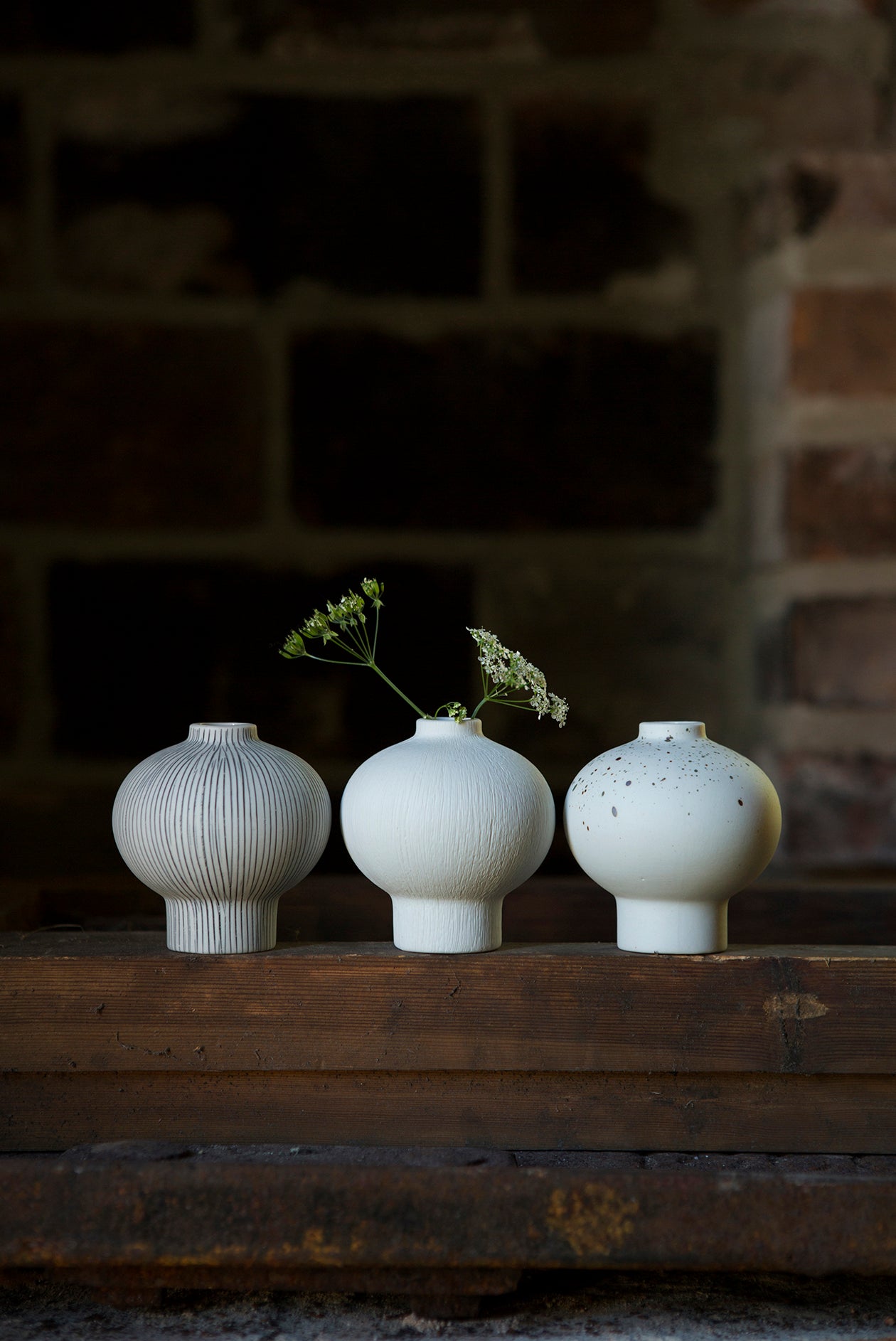 Vase Cecilia Grey Stripe by Lindform - Lifestory
