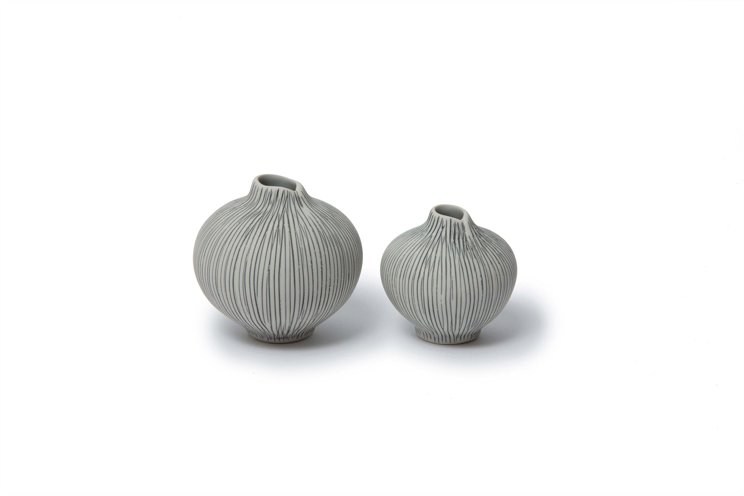 Line Vase | Small | Vertical Grey Stripes | by Lindform - Lifestory - Lindform